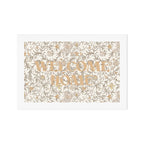 Hand Drawn Jacobean Floral - Apricot Sage Art Print Gallery Image 1