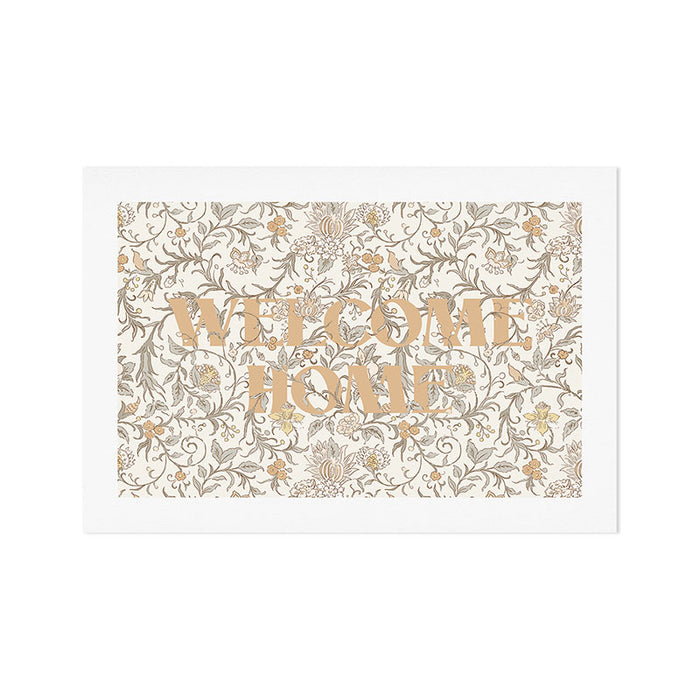 Hand Drawn Jacobean Floral - Apricot Sage Art Print Gallery Image 1