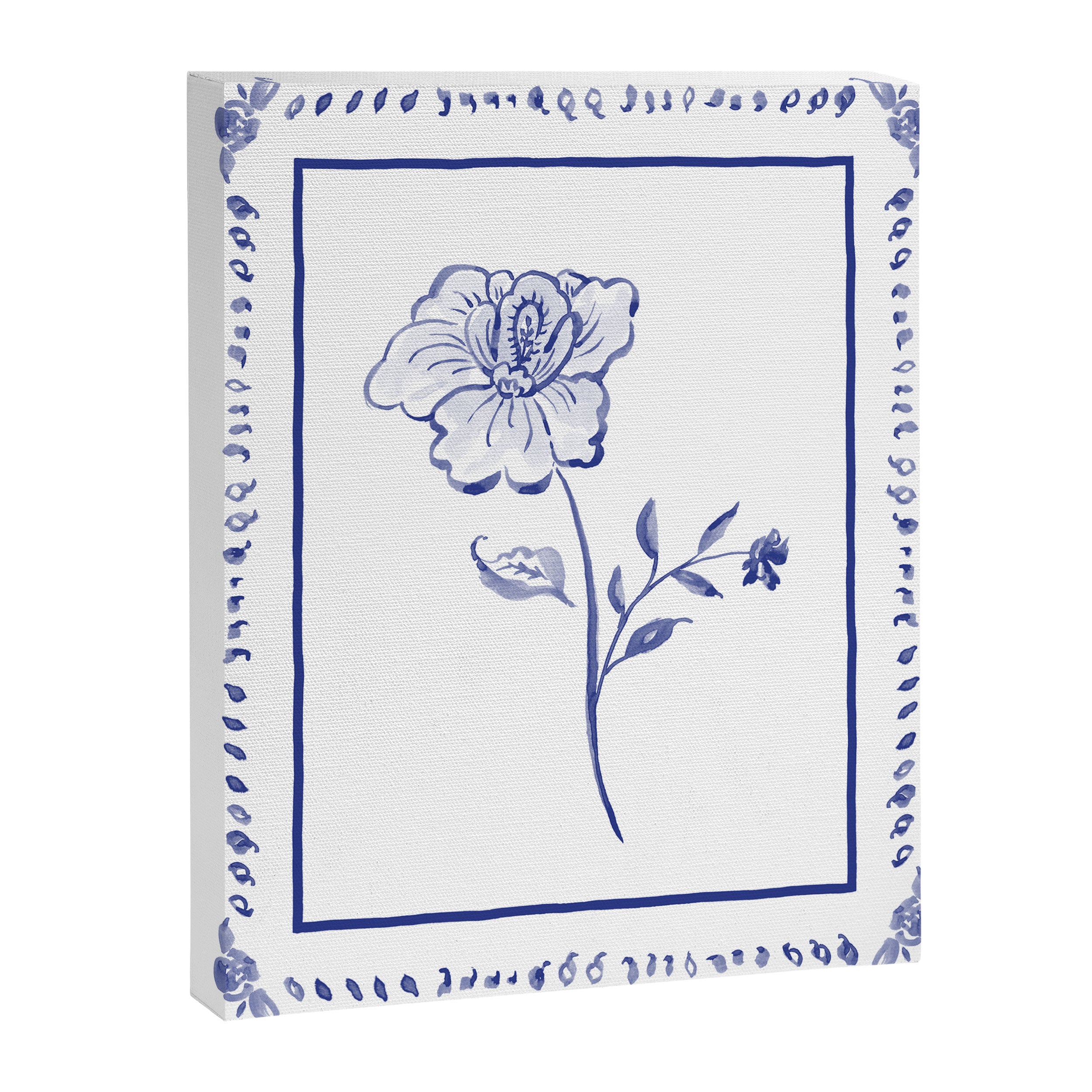 Inky Chintz Floral Canvas Print Gallery Image 6