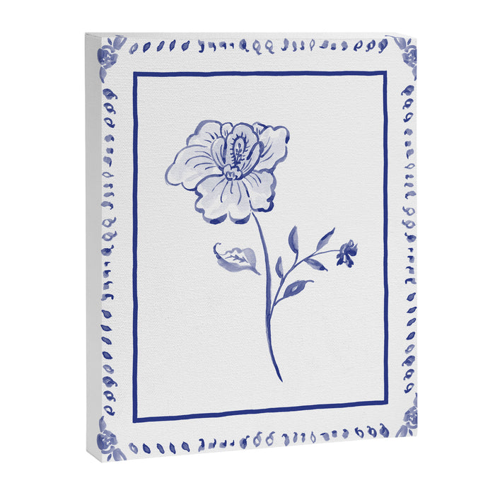 Inky Chintz Floral Canvas Print Gallery Image 1