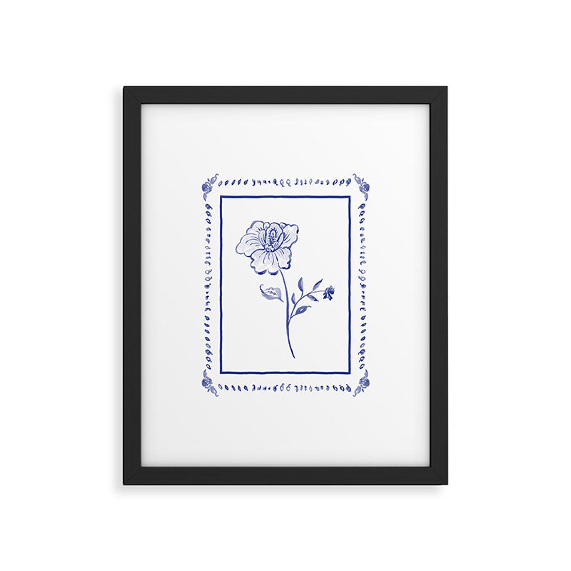 Inky Chintz Floral Framed Art Print Gallery Image 5