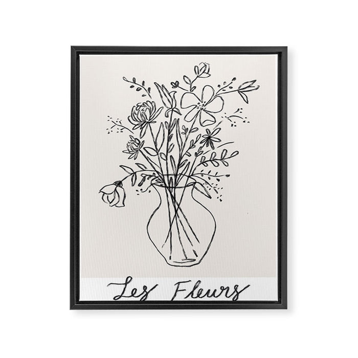 Les Fleurs Framed Canvas Print Gallery Image 1