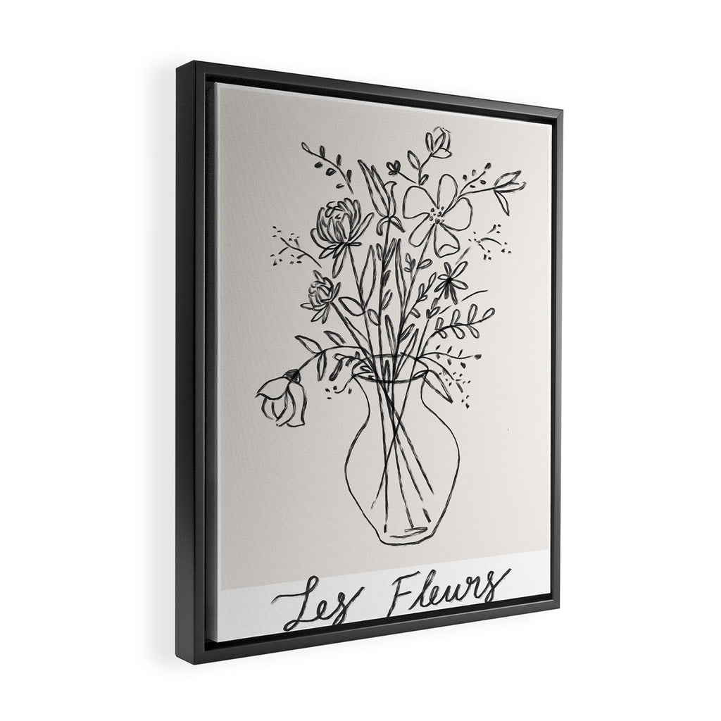 Les Fleurs Framed Canvas Print Gallery Image 2