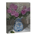 Magenta Roses Still Life Painting Canvas Print Gallery Image 6