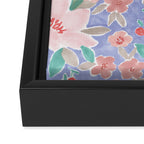 Marker Florals - Blue Coral Framed Canvas Print Gallery Image 3