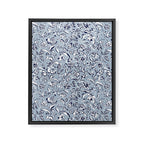 Painterly Florals - Blue Navy Framed Canvas Print Gallery Image 8