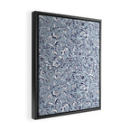 Painterly Florals - Blue Navy Framed Canvas Print Gallery Image 2