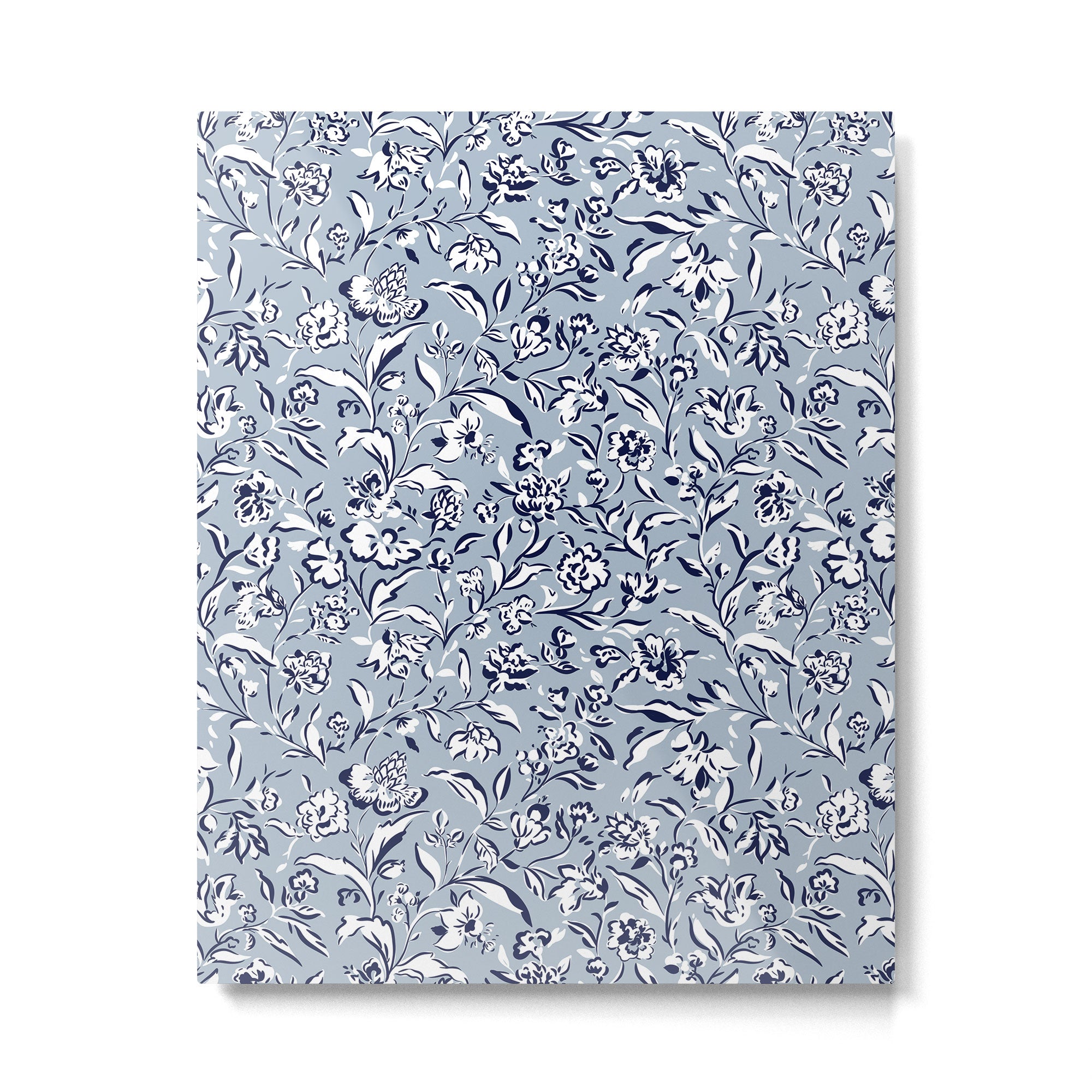 Painterly Florals - Blue Navy Metal Print Gallery Image 6