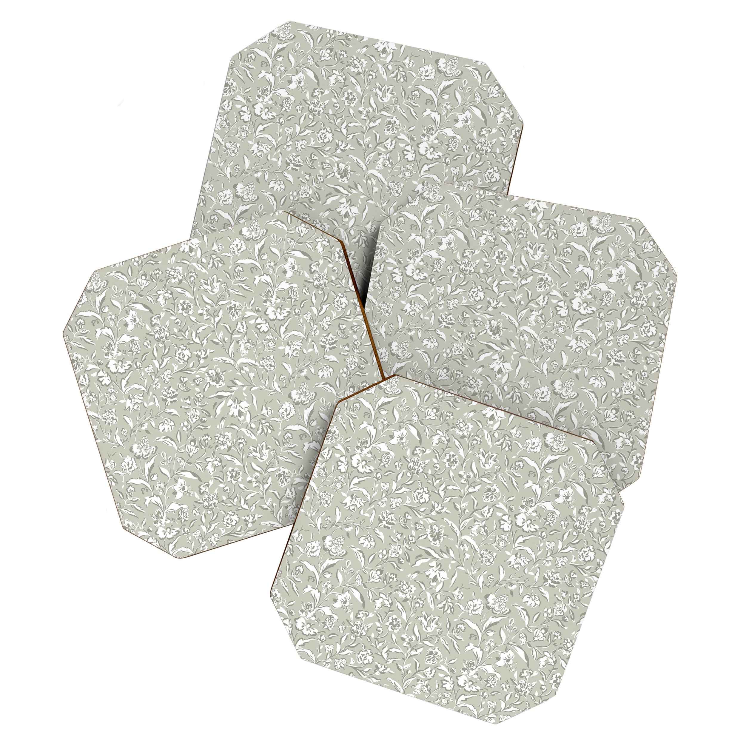 Painterly Florals - Sage Coaster Gallery Image 1
