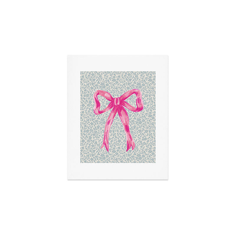Pink Bow Art Print Gallery Image 1