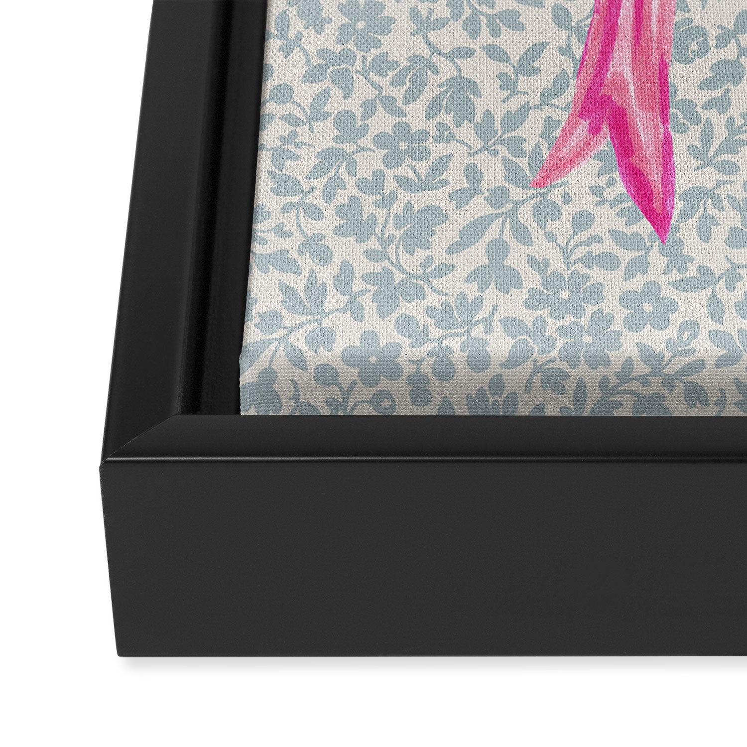 Pink Bow Framed Canvas Print Gallery Image 3