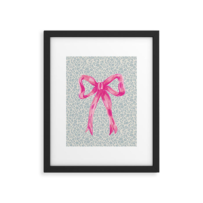 Pink Bow Framed Art Print Gallery Image 1