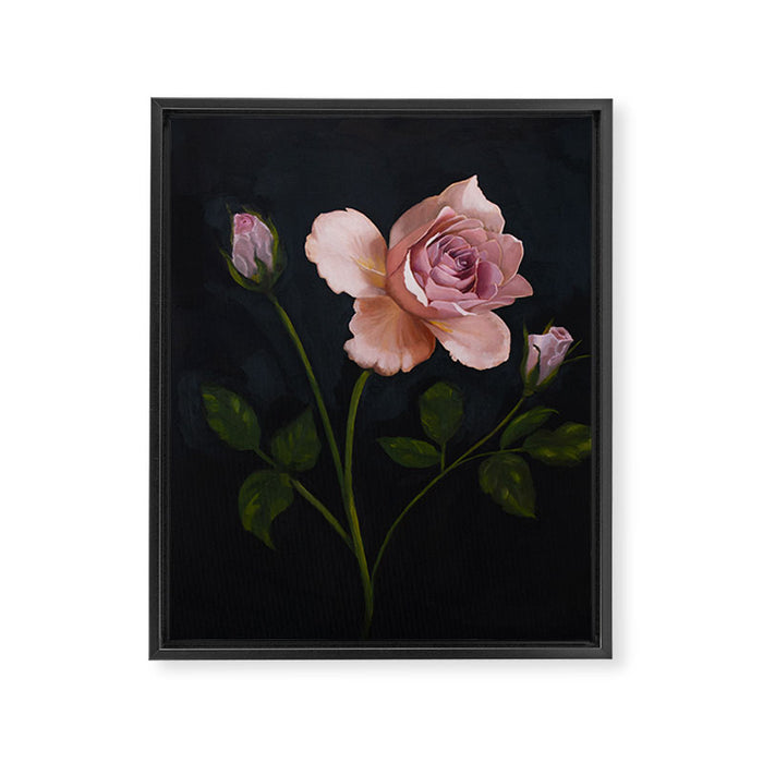 Rose Stem Framed Canvas Print Gallery Image 1