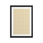Small Block Print Floral - Butter Framed Art Print Gallery Image 2