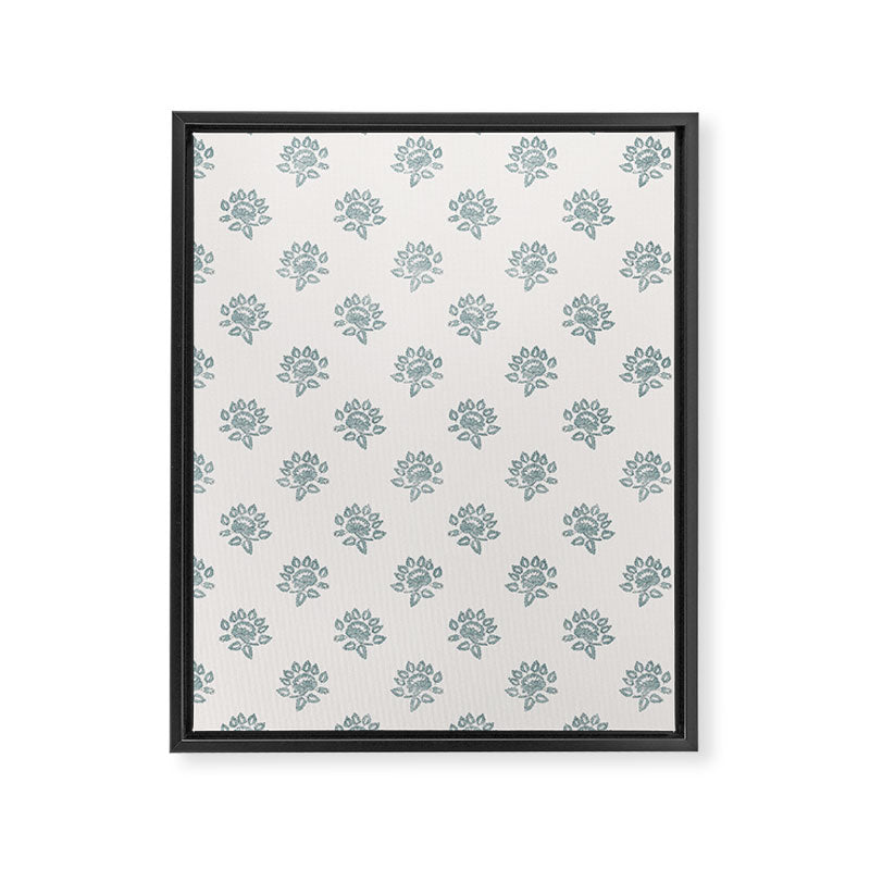 Small Distressed Block Print - Seaglass Framed Canvas Print Gallery Image 6