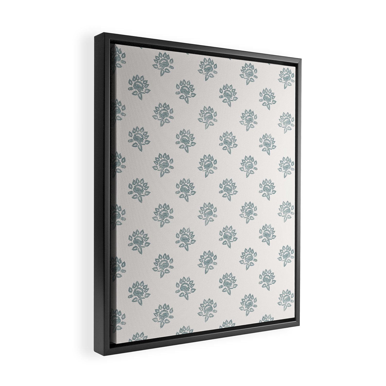 Small Distressed Block Print - Seaglass Framed Canvas Print Gallery Image 2