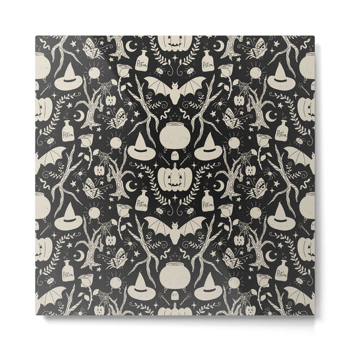 Spooky Things Two Tone - Black Beige Metal Print Gallery Image 1