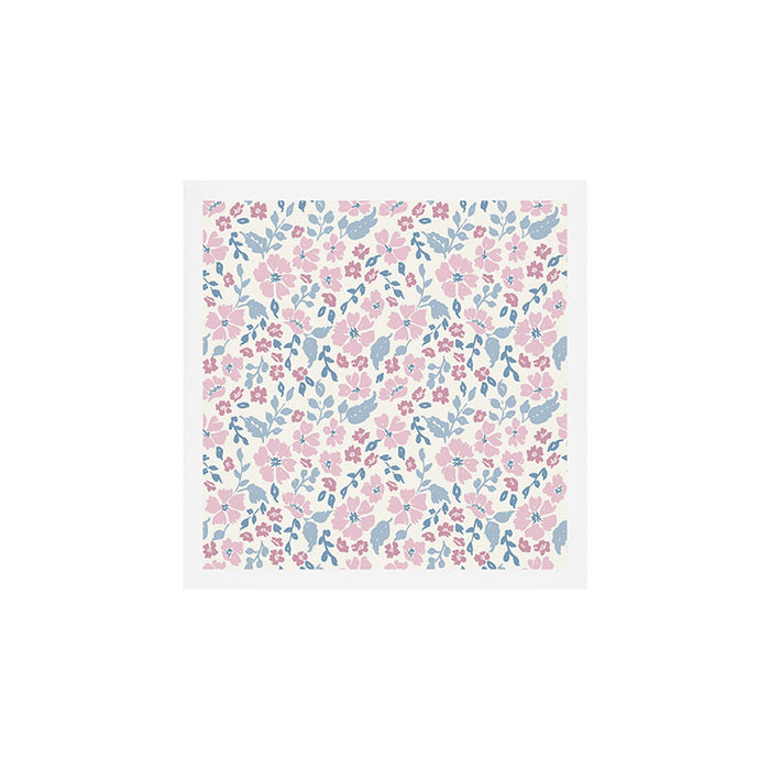 Tossed Ditsy Florals - Lilac Blue Art Print Gallery Image 1