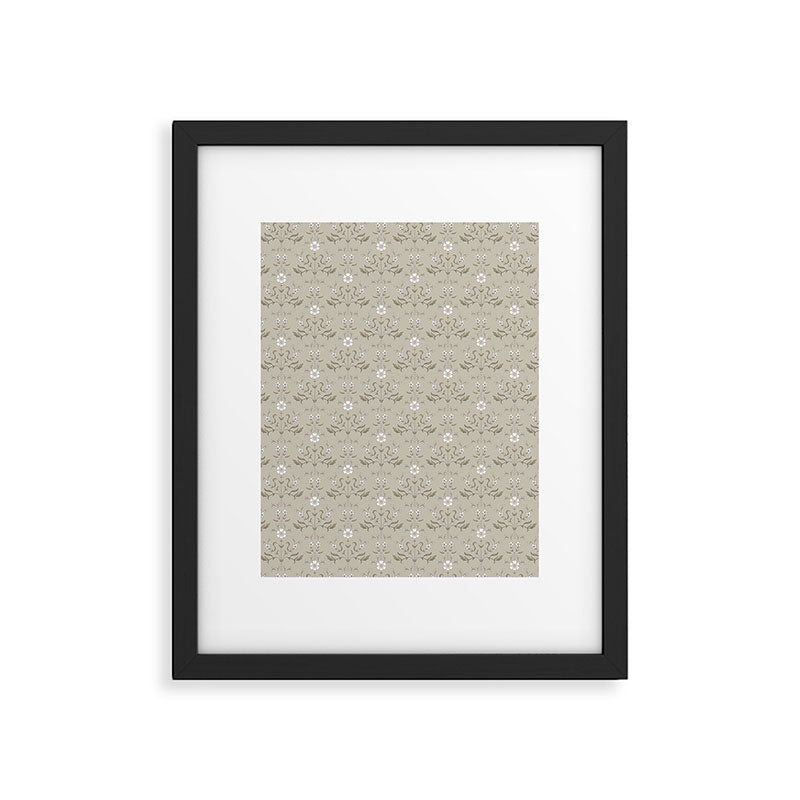 Vintage Cafe Floral - Oat Framed Art Print Gallery Image 6