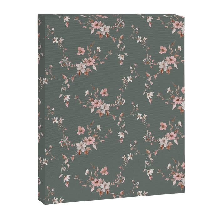 Watercolor Wildflowers - Sage Pink Canvas Print Gallery Image 1