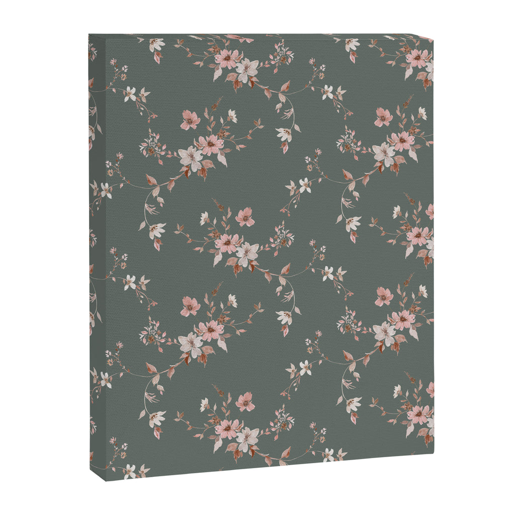 Watercolor Wildflowers - Sage Pink Canvas Print Gallery Image 8