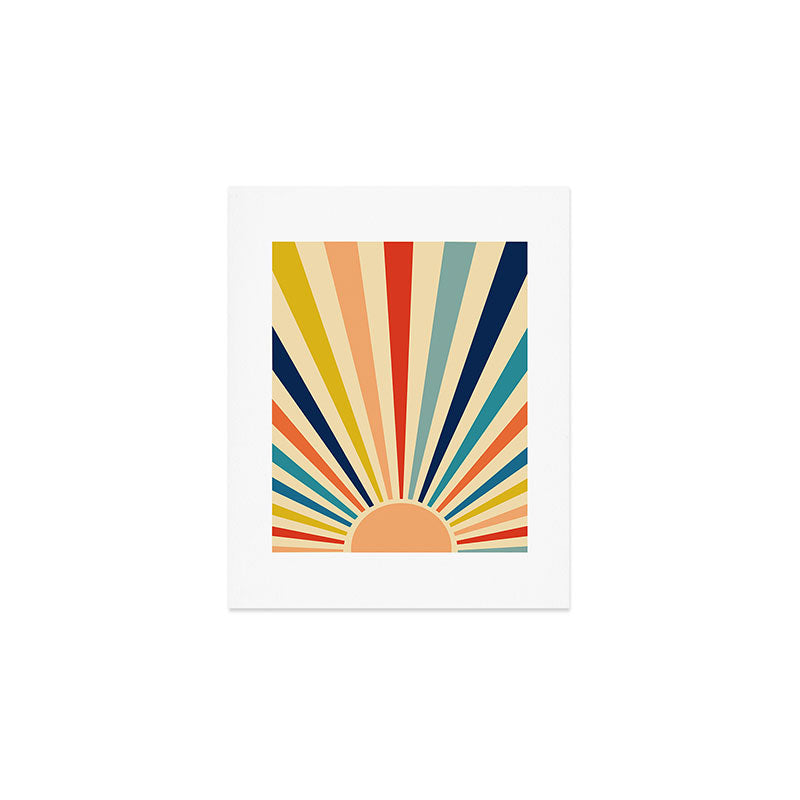 60s retro sun  Art Print Gallery Image 1