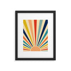 60s retro sun  Framed Art Print Gallery Image 6