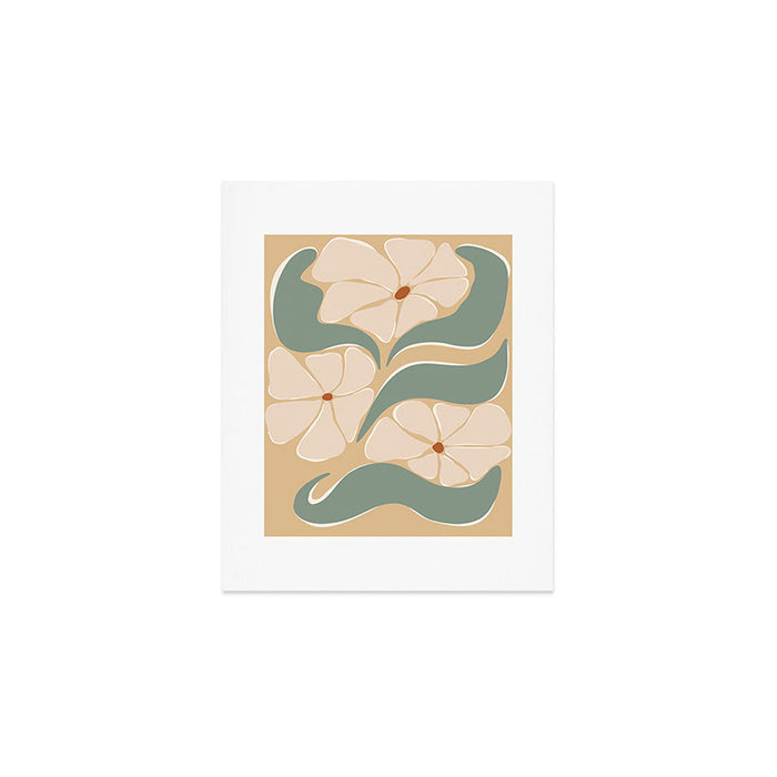 70s big flower botanical land 2 Art Print Gallery Image 1