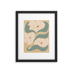 70s big flower botanical land 2 Framed Art Print Gallery Image 5