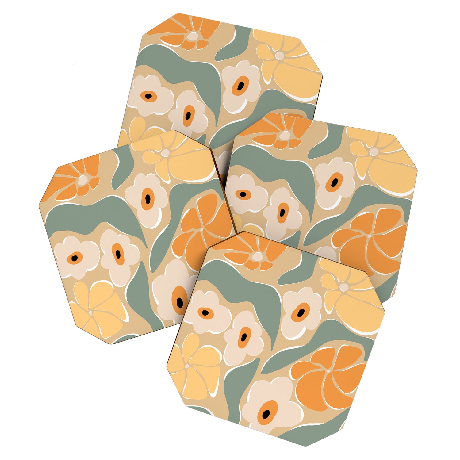 70s california flower market Coaster Gallery Image 1