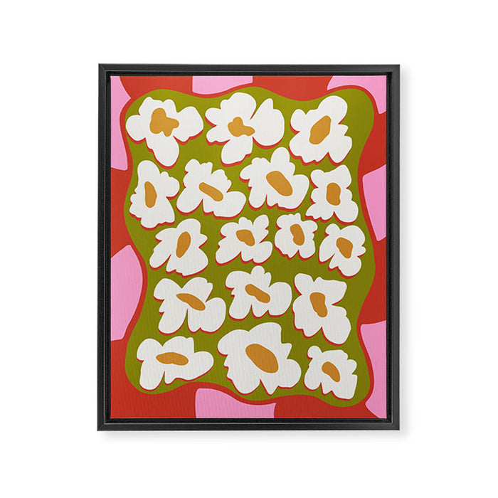 70's retro Bloom Framed Canvas Print Gallery Image 1