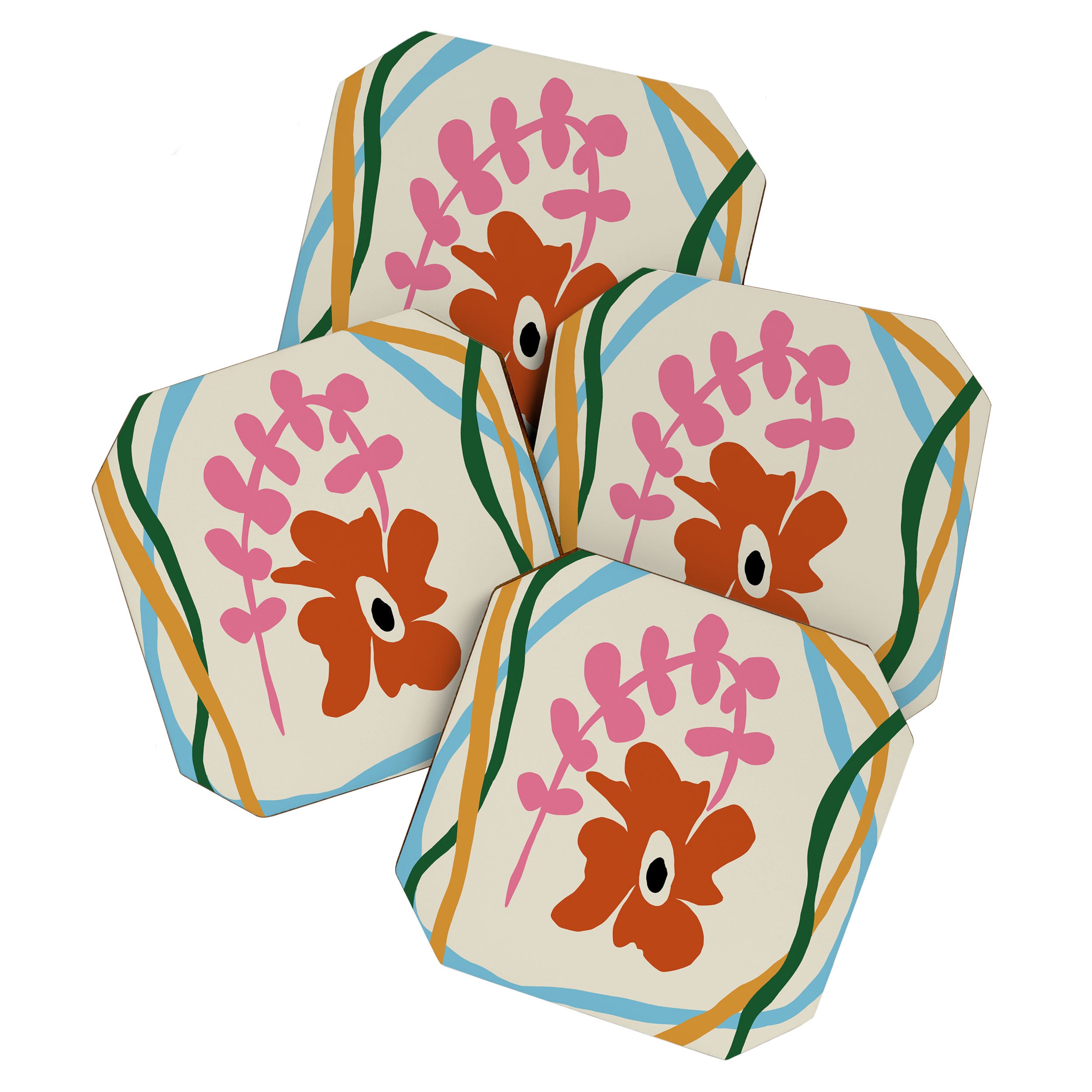 Abstract color flow  Coaster Gallery Image 1