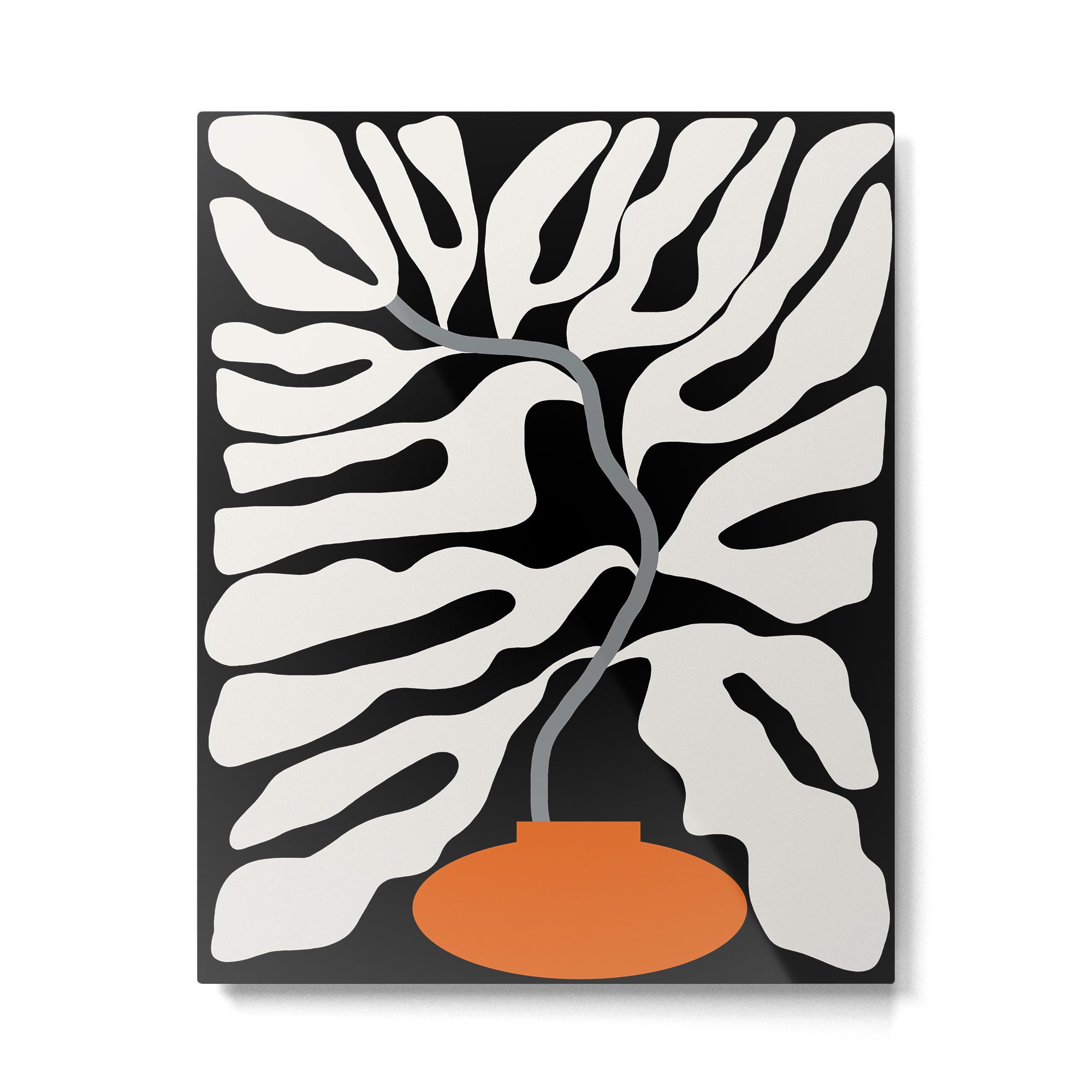 abstract fern in the pot  Metal Print Gallery Image 4
