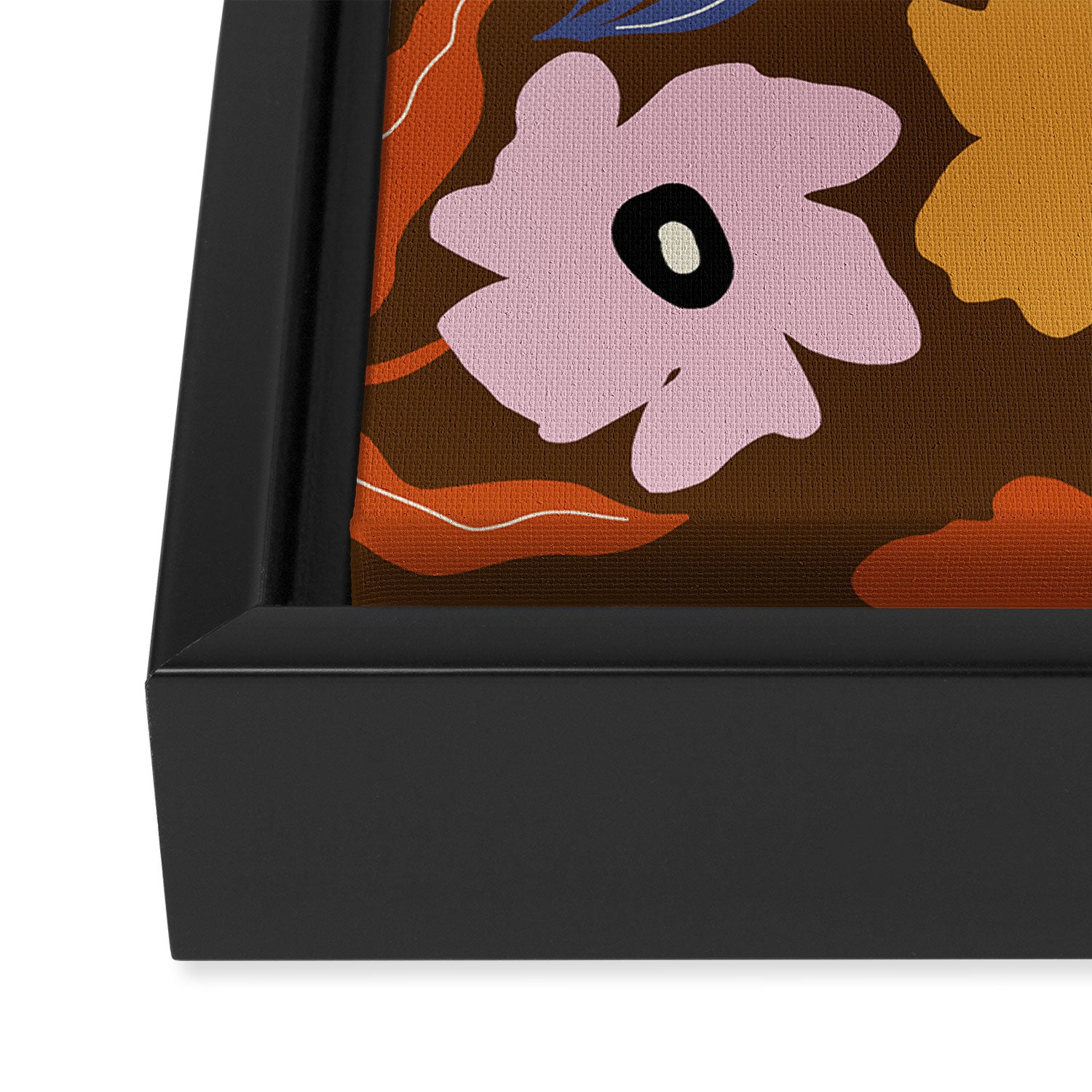 Abstract floral pattern  Framed Canvas Print Gallery Image 3