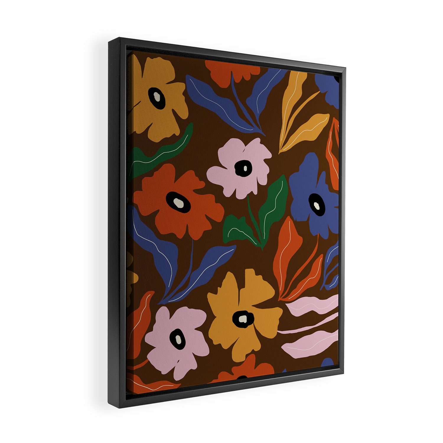 Abstract floral pattern  Framed Canvas Print Gallery Image 2