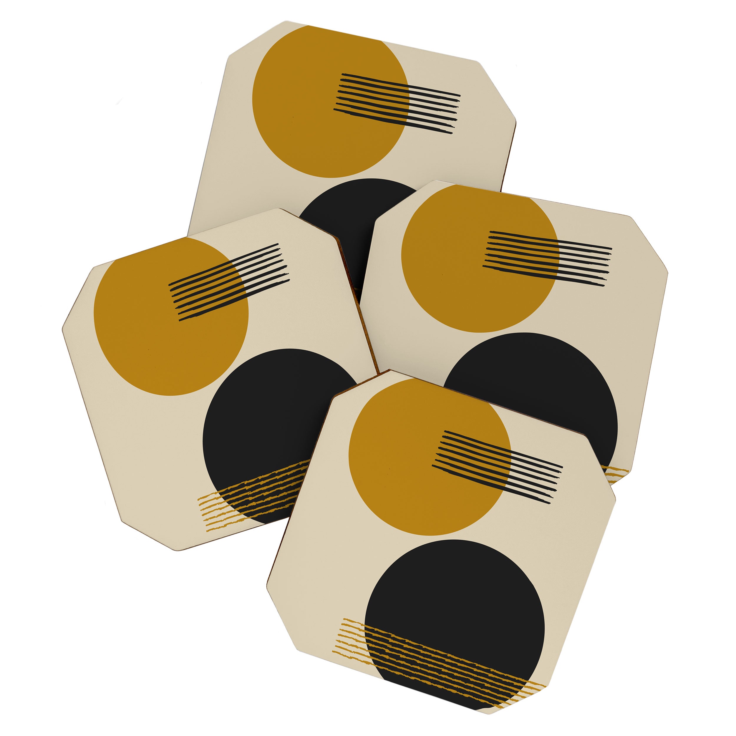 abstract sun and moon  Coaster Gallery Image 1
