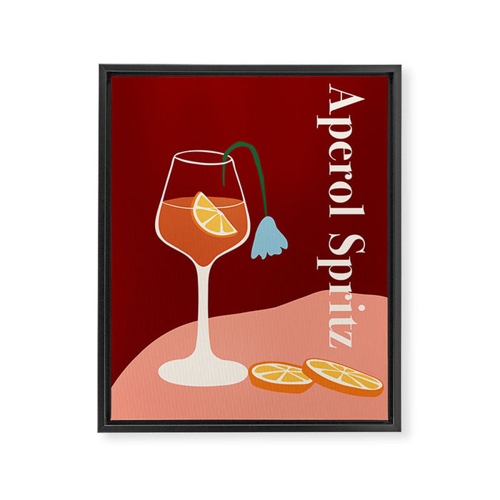 Aperol Spritz Cocktail Framed Canvas Print Gallery Image 1