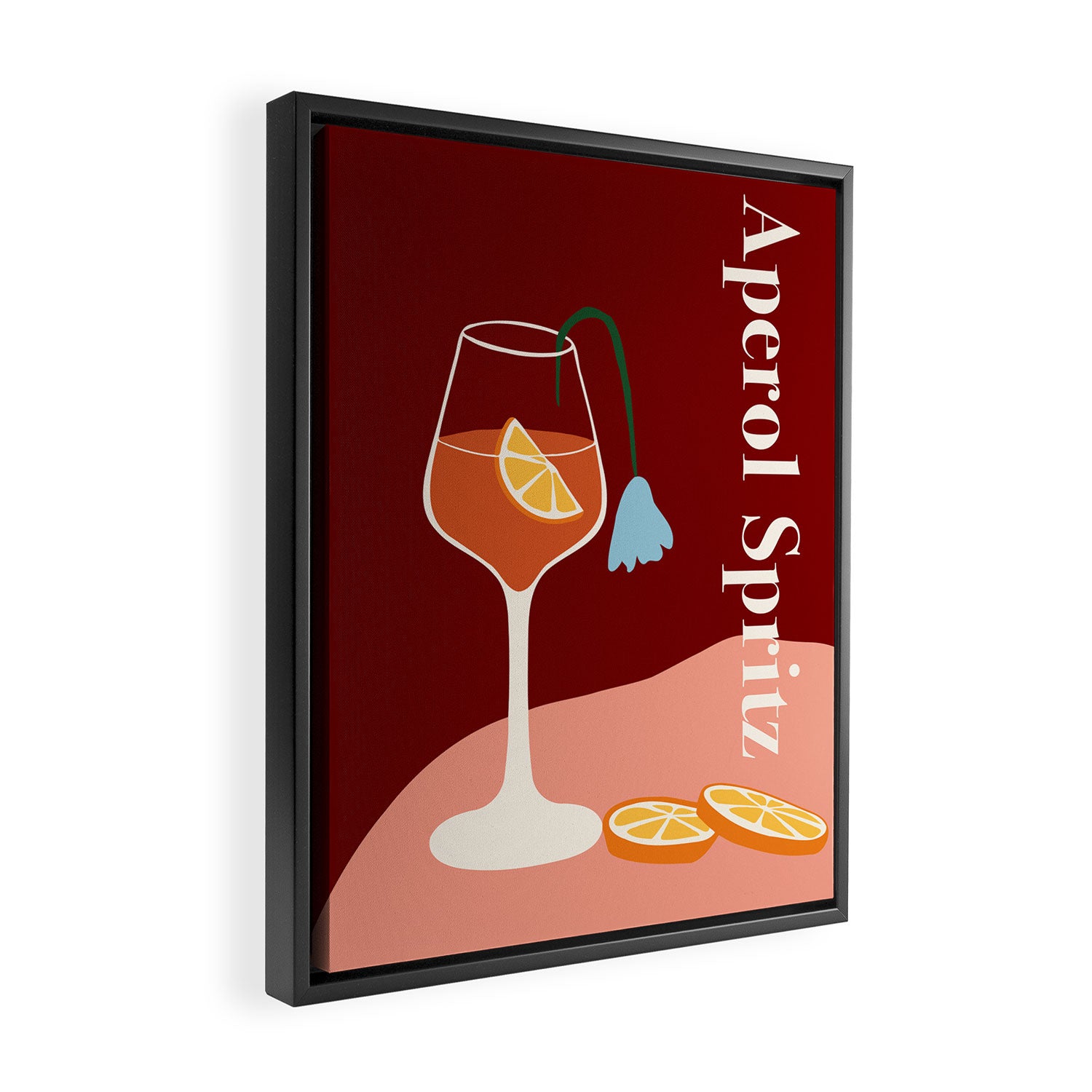 Aperol Spritz Cocktail Framed Canvas Print Gallery Image 2