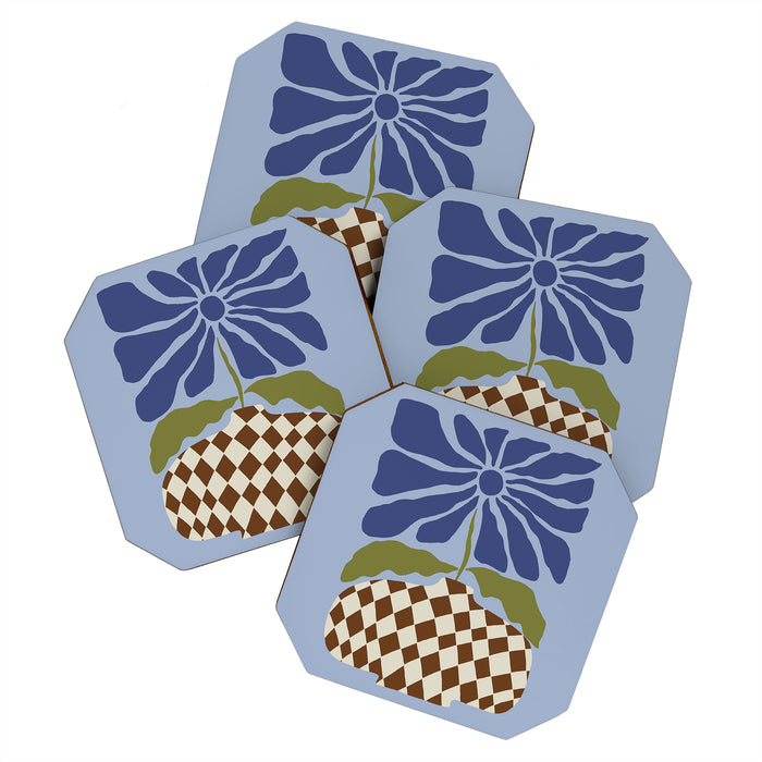 Big blooming flowerpot  Coaster Gallery Image 1