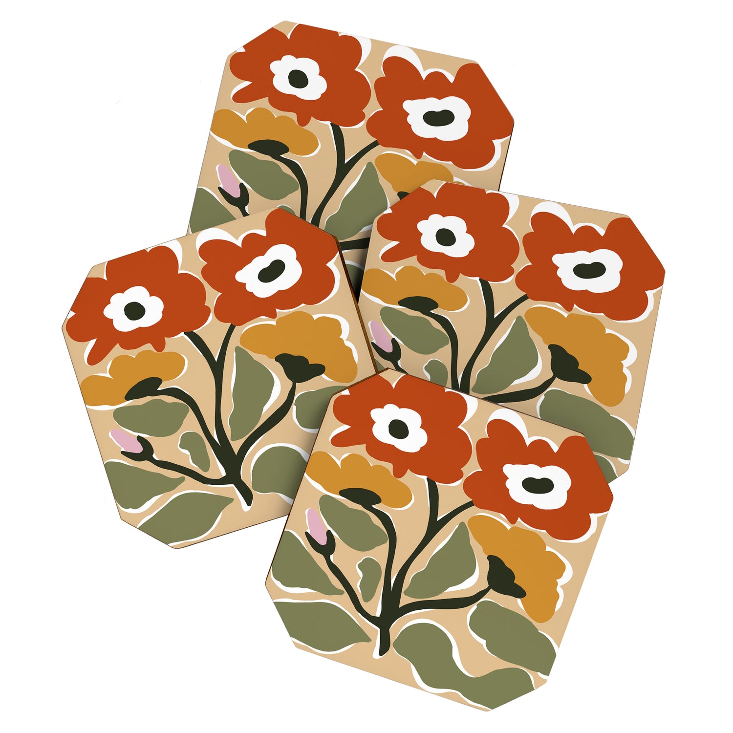 big blooming matisse flower  Coaster Gallery Image 1