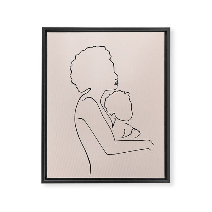 Big hair mama Framed Canvas Print Gallery Image 1