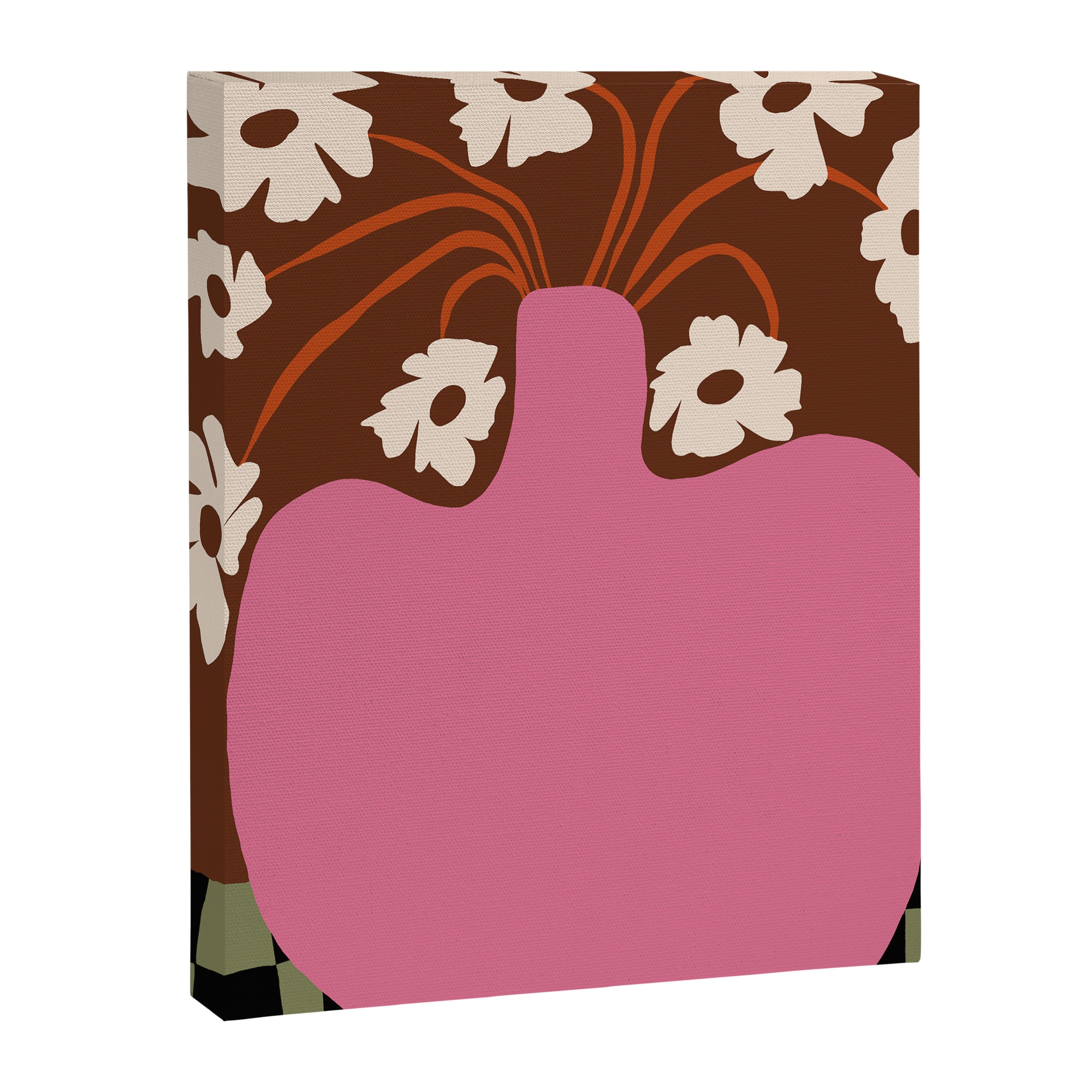 Big pot with flower  Canvas Print Gallery Image 6