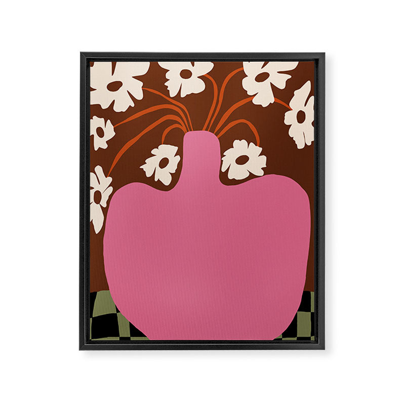 Big pot with flower  Framed Canvas Print Gallery Image 6