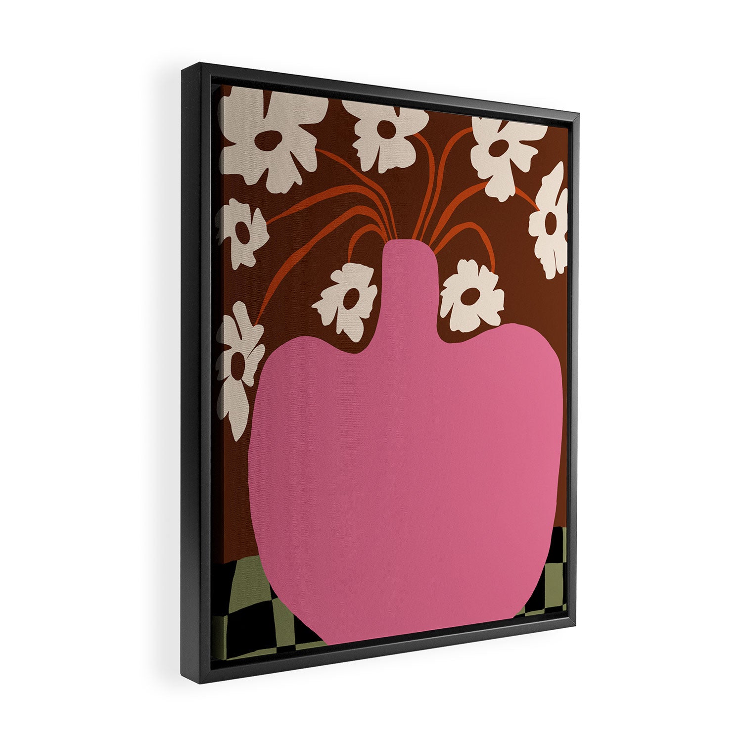 Big pot with flower  Framed Canvas Print Gallery Image 2