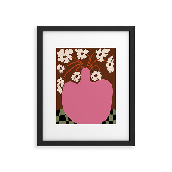 Big pot with flower  Framed Art Print Gallery Image 1