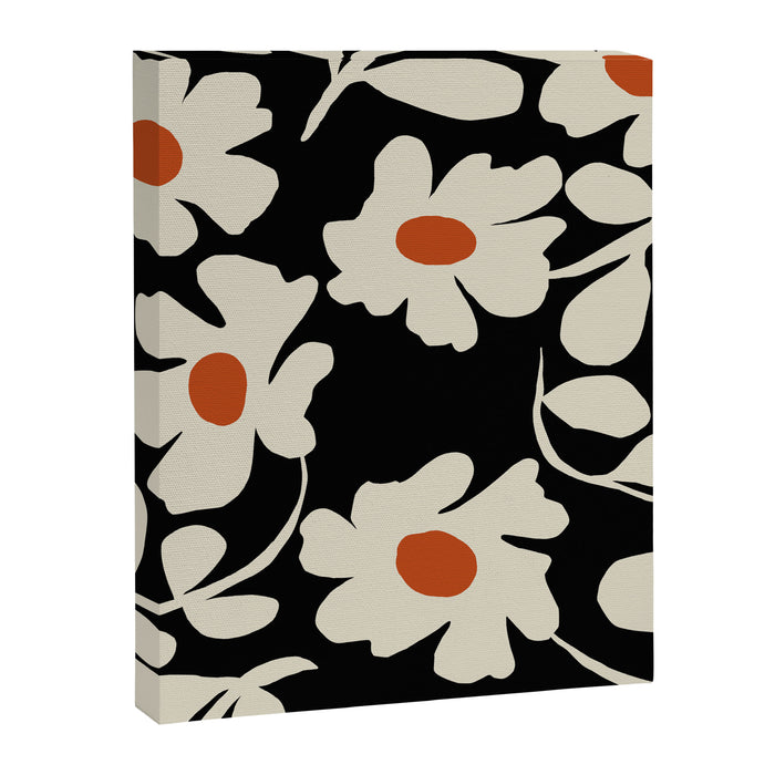 Black and white floral Canvas Print Gallery Image 1
