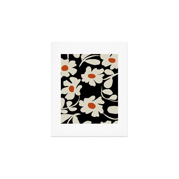 Black and white floral Art Print Gallery Image 1