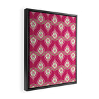 Block Print Blooms Framed Canvas Print Gallery Image 2