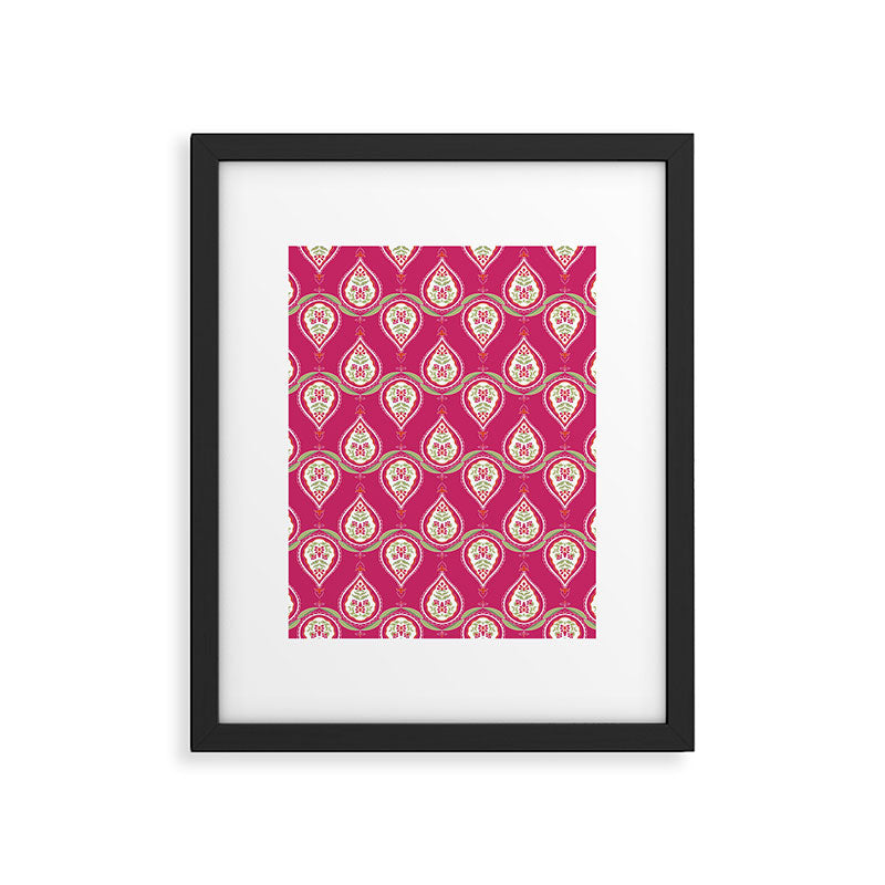 Block Print Blooms Framed Art Print Gallery Image 6