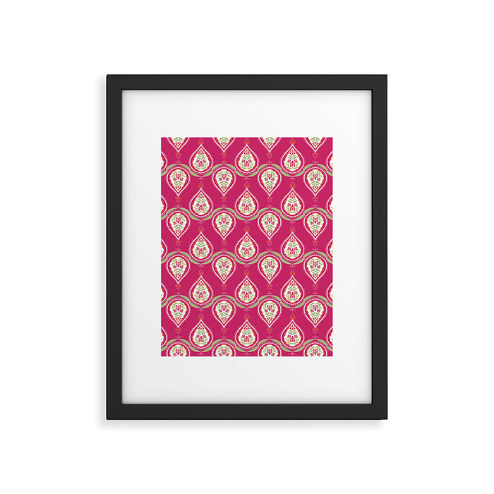 Block Print Blooms Framed Art Print Gallery Image 1